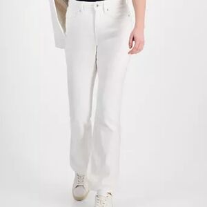 Style & Co. White Curvy Boot Cut Jeans